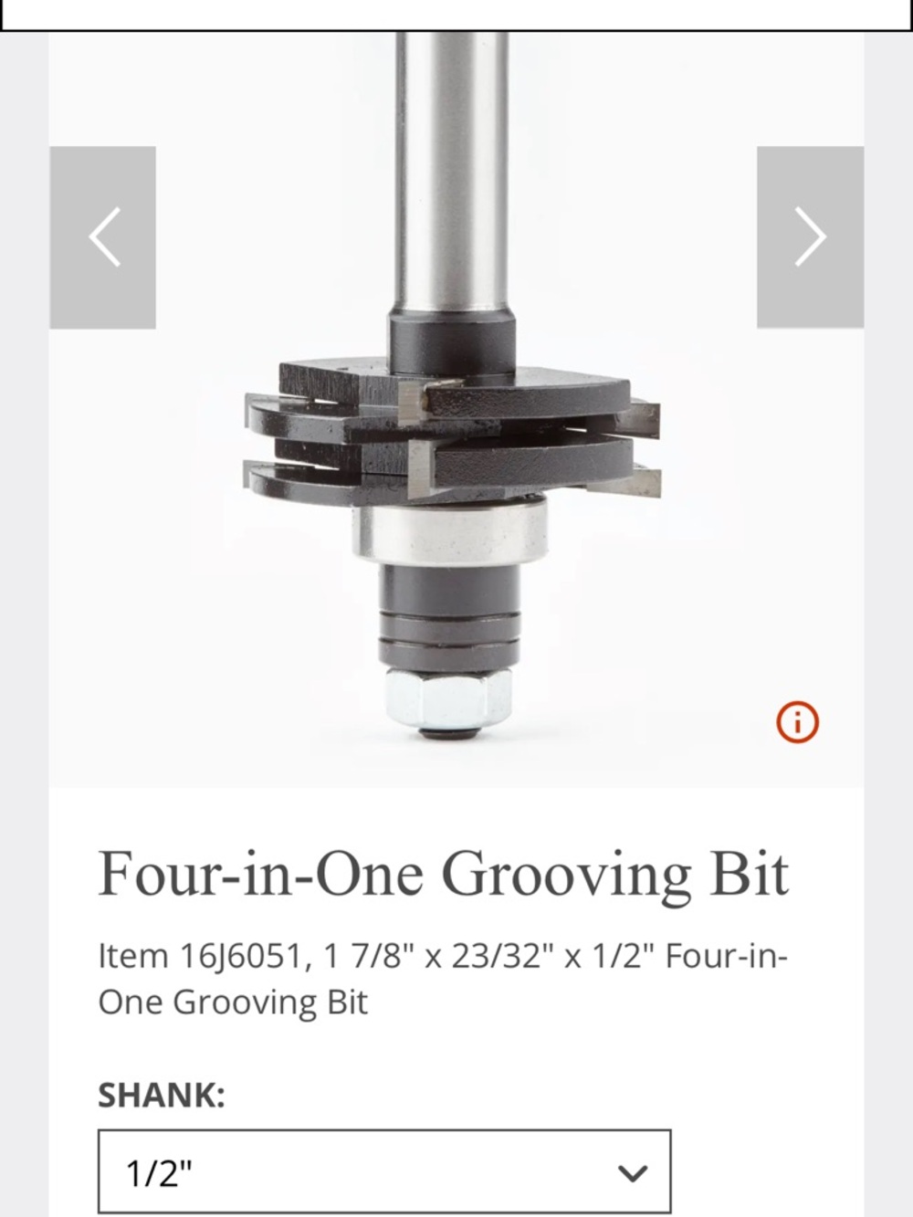 Lee. Alley Four-in-One Grooving Bit 16J6051